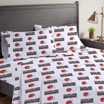 Pegasus Cleveland Browns Four-Piece Queen Sheet Set