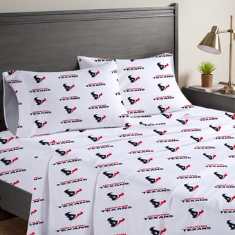 Pegasus Houston Texans Four-Piece Queen Sheet Set