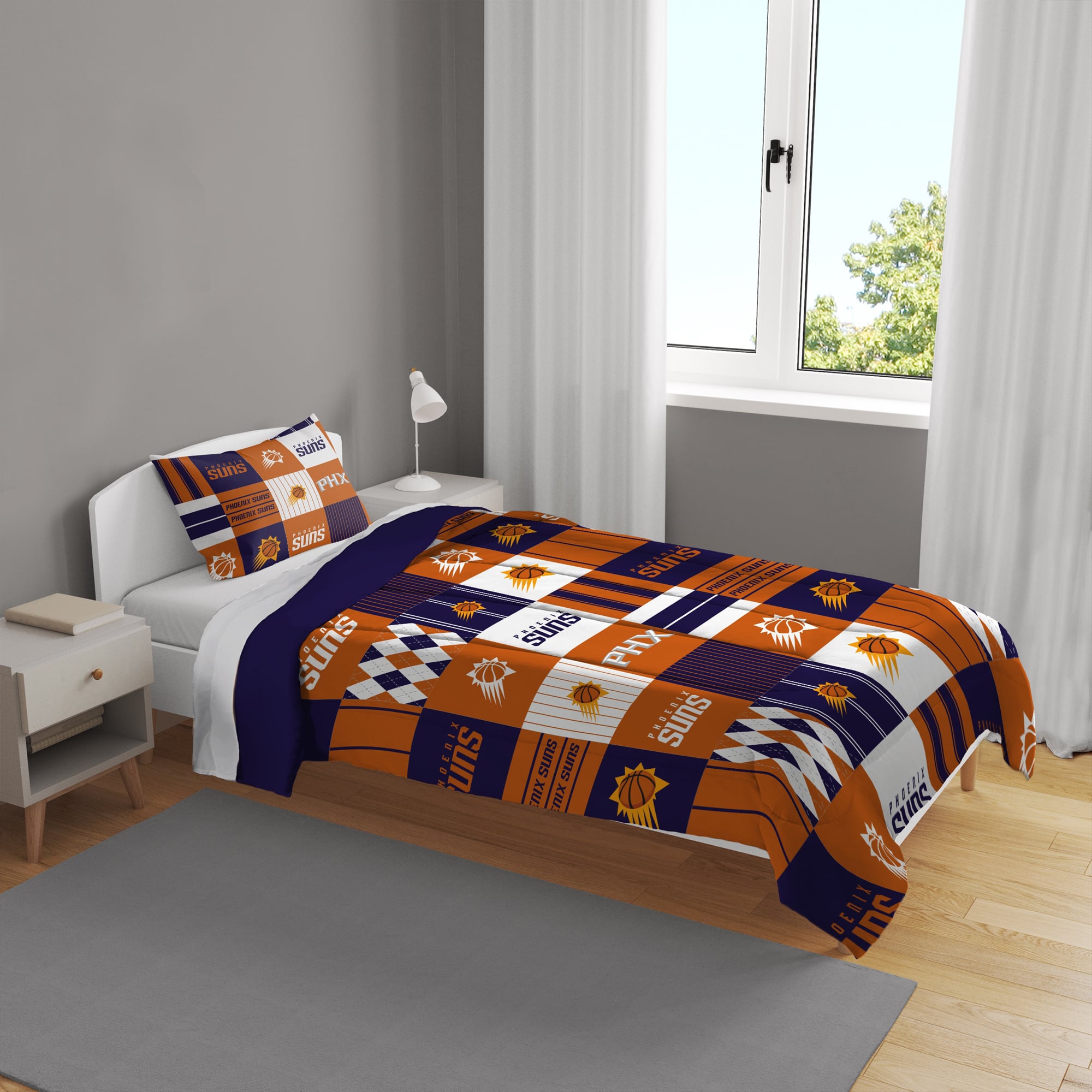 Pegasus Phoenix Suns Patchwork Plaid Two-Piece Twin/Twin XL Bed in a Bag Set