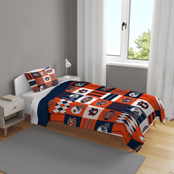Pegasus Auburn Tigers Patchwork Plaid Two-Piece Twin/Twin XL Bed in a Bag Set
