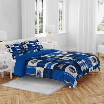Pegasus Dallas Mavericks Patchwork Plaid Three-Piece Full/Queen Bed in a Bag Set