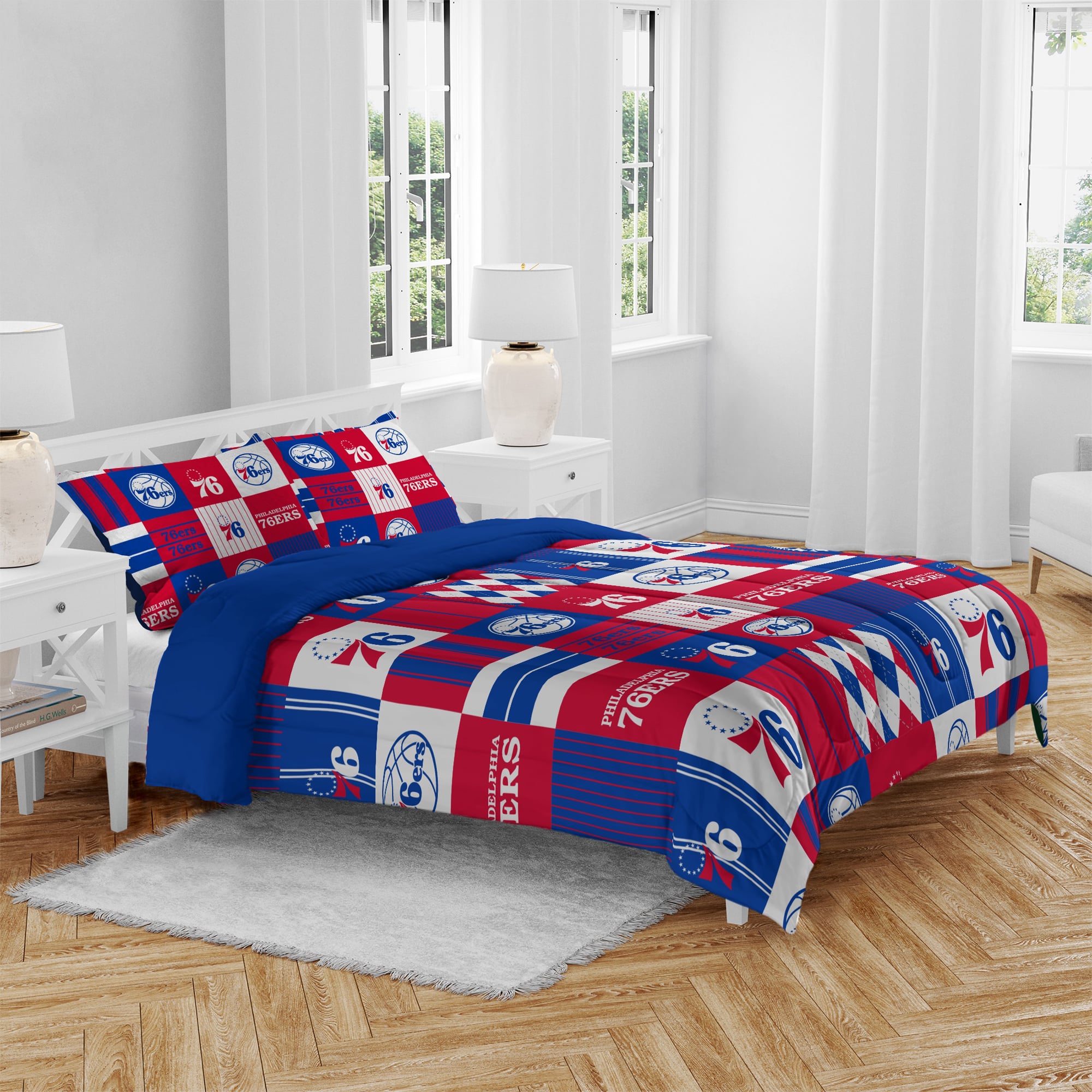 Pegasus Philadelphia 76ers Patchwork Plaid Three-Piece Full/Queen Bed in a Bag Set