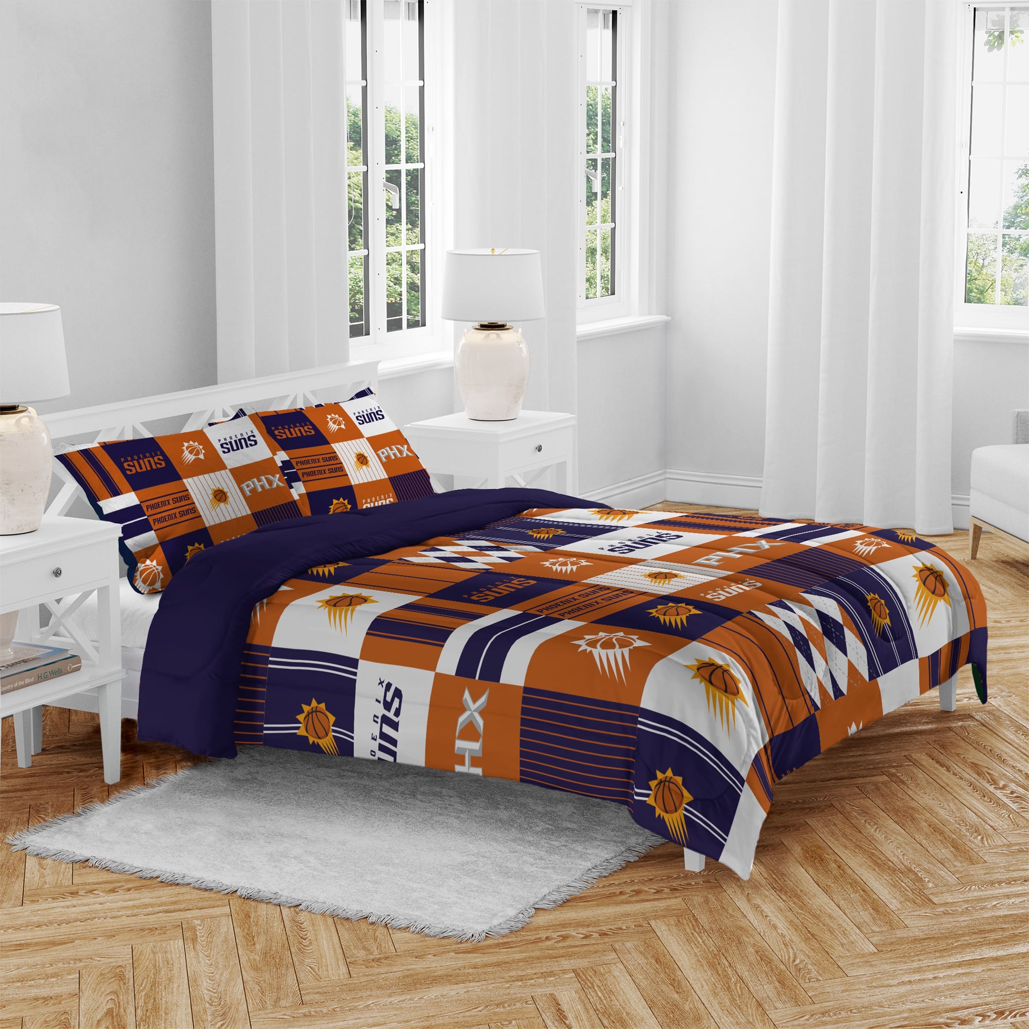 Pegasus Phoenix Suns Patchwork Plaid Three-Piece Full/Queen Bed in a Bag Set