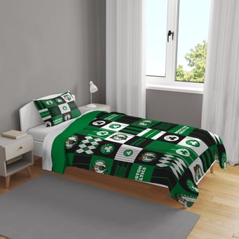 Pegasus Boston Celtics Patchwork Plaid Two-Piece Twin/Twin XL Bed in a Bag Set