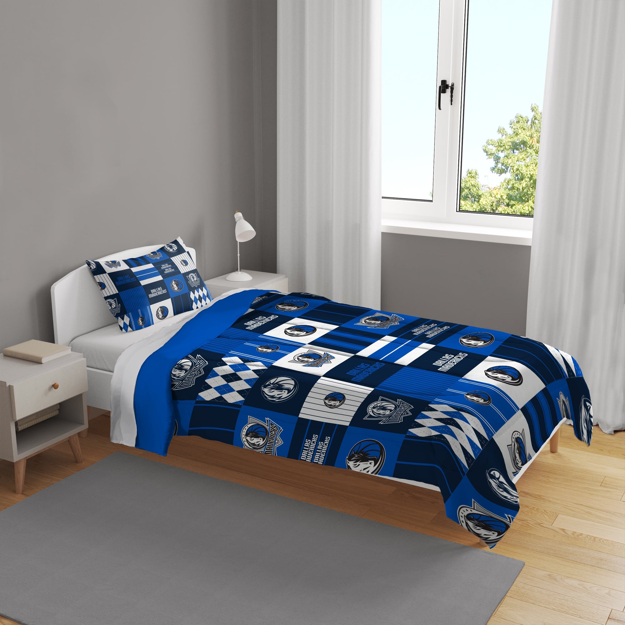 Pegasus Dallas Mavericks Patchwork Plaid Two-Piece Twin/Twin XL Bed in a Bag Set
