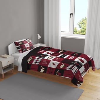 Pegasus Miami Heat Patchwork Plaid Two-Piece Twin/Twin XL Bed in a Bag Set
