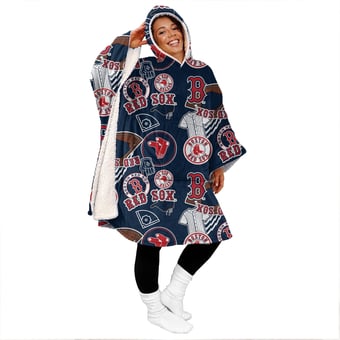 "Pegasus Boston Red Sox Mashup 50"" x 70"" Bloncho Sherpa Fan Cape"