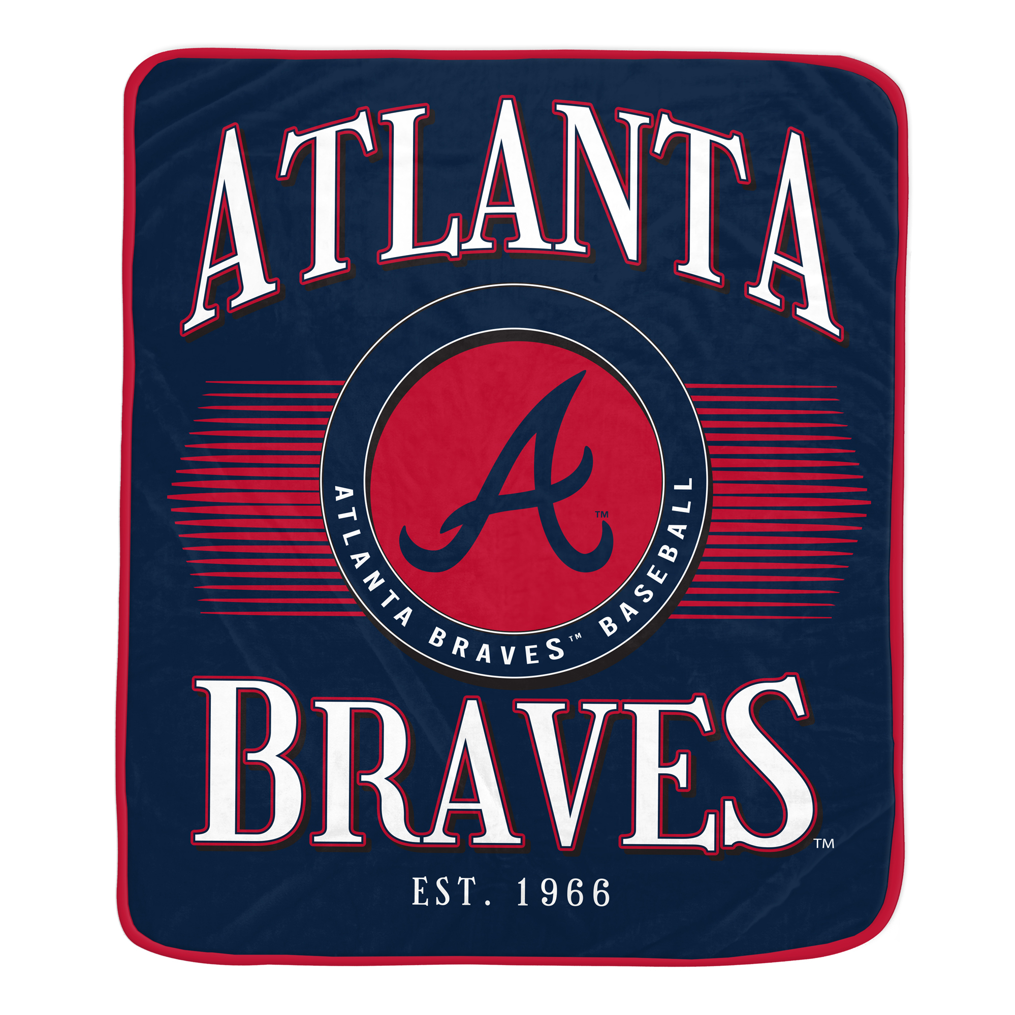 Pegasus Atlanta Braves Spotlight Arch 60" x 70" Ultra Soft Throw Blanket