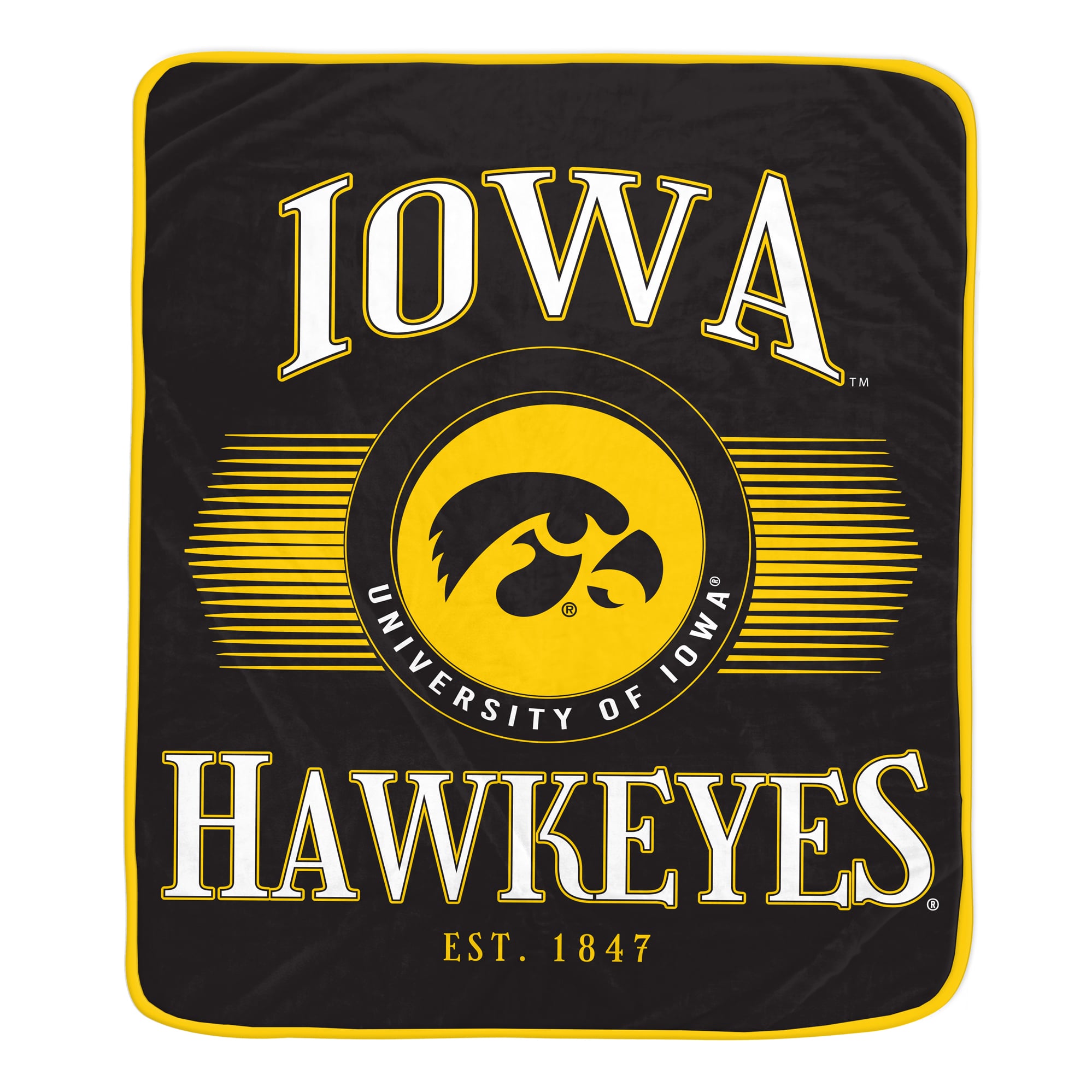 Pegasus Iowa Hawkeyes Spotlight Arch 60" x 70" Ultra Soft Throw Blanket