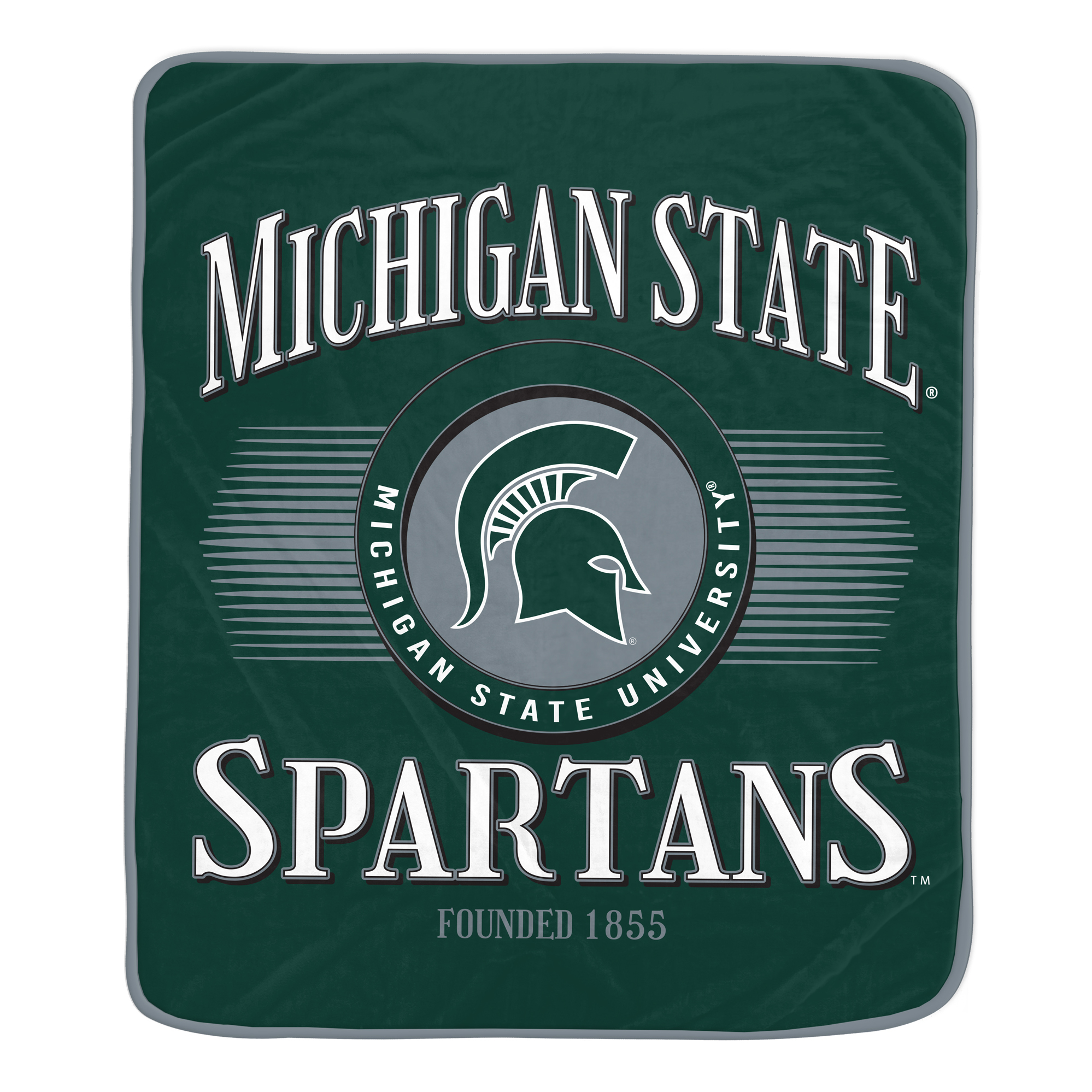 Pegasus Michigan State Spartans Spotlight Arch 60" x 70" Ultra Soft Throw Blanket