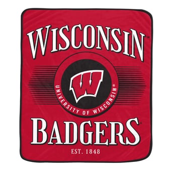 "Pegasus Wisconsin Badgers Spotlight Arch 60"" x 70"" Ultra Soft Throw Blanket"