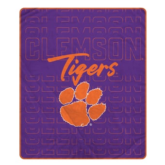 "Pegasus Clemson Tigers Echo Script Fade 50"" x 60"" Ultra Soft Throw Blanket"
