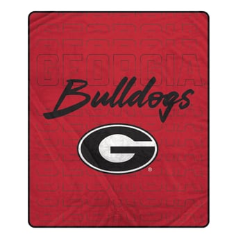 "Pegasus Georgia Bulldogs Echo Script Fade 50"" x 60"" Ultra Soft Throw Blanket"
