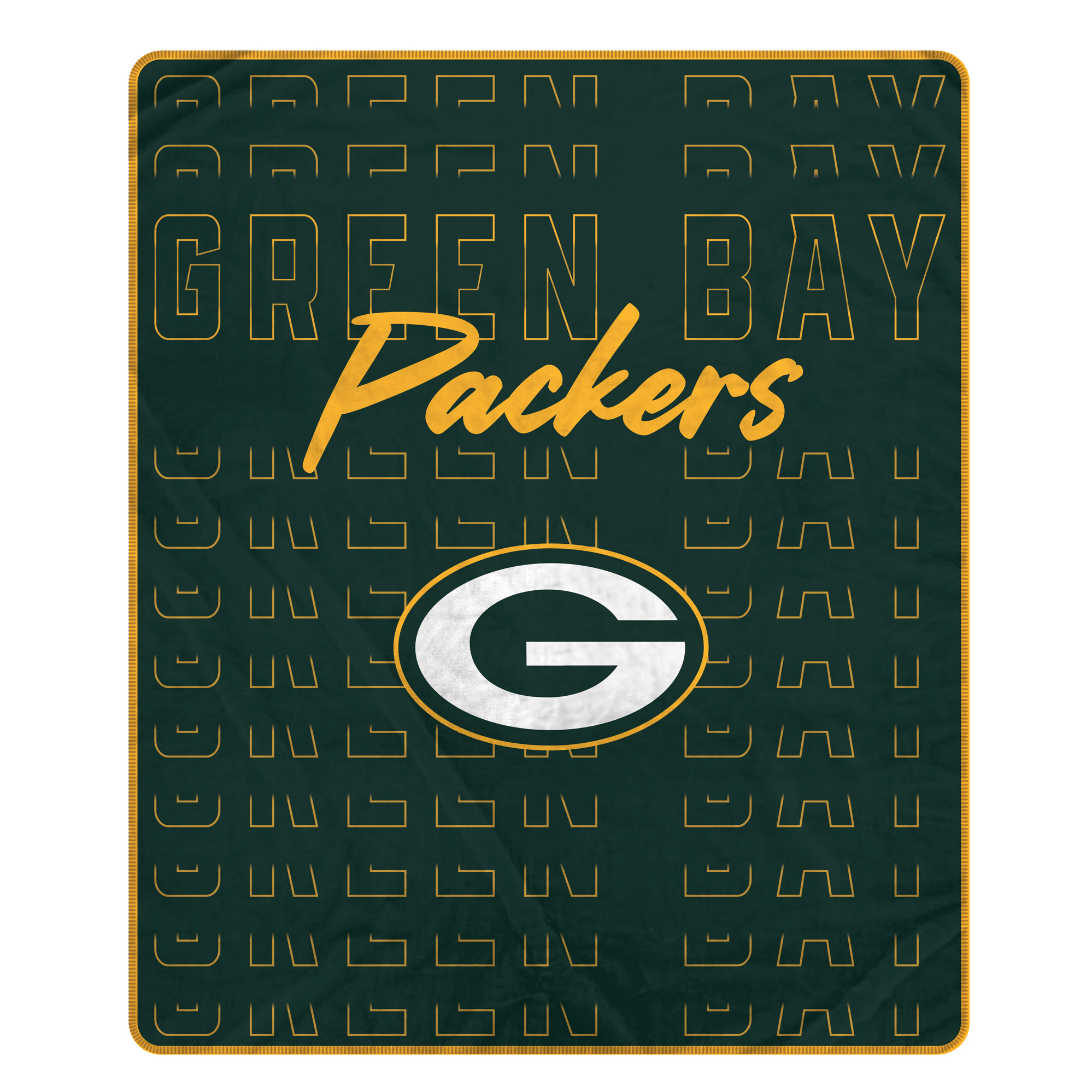 Pegasus Green Bay Packers Echo Script Fade 50" x 60" Ultra Soft Throw Blanket
