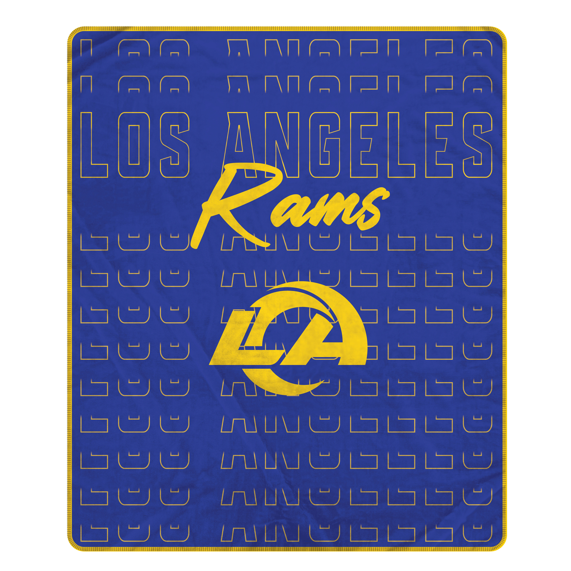 Pegasus Los Angeles Rams Echo Script Fade 50" x 60" Ultra Soft Throw Blanket