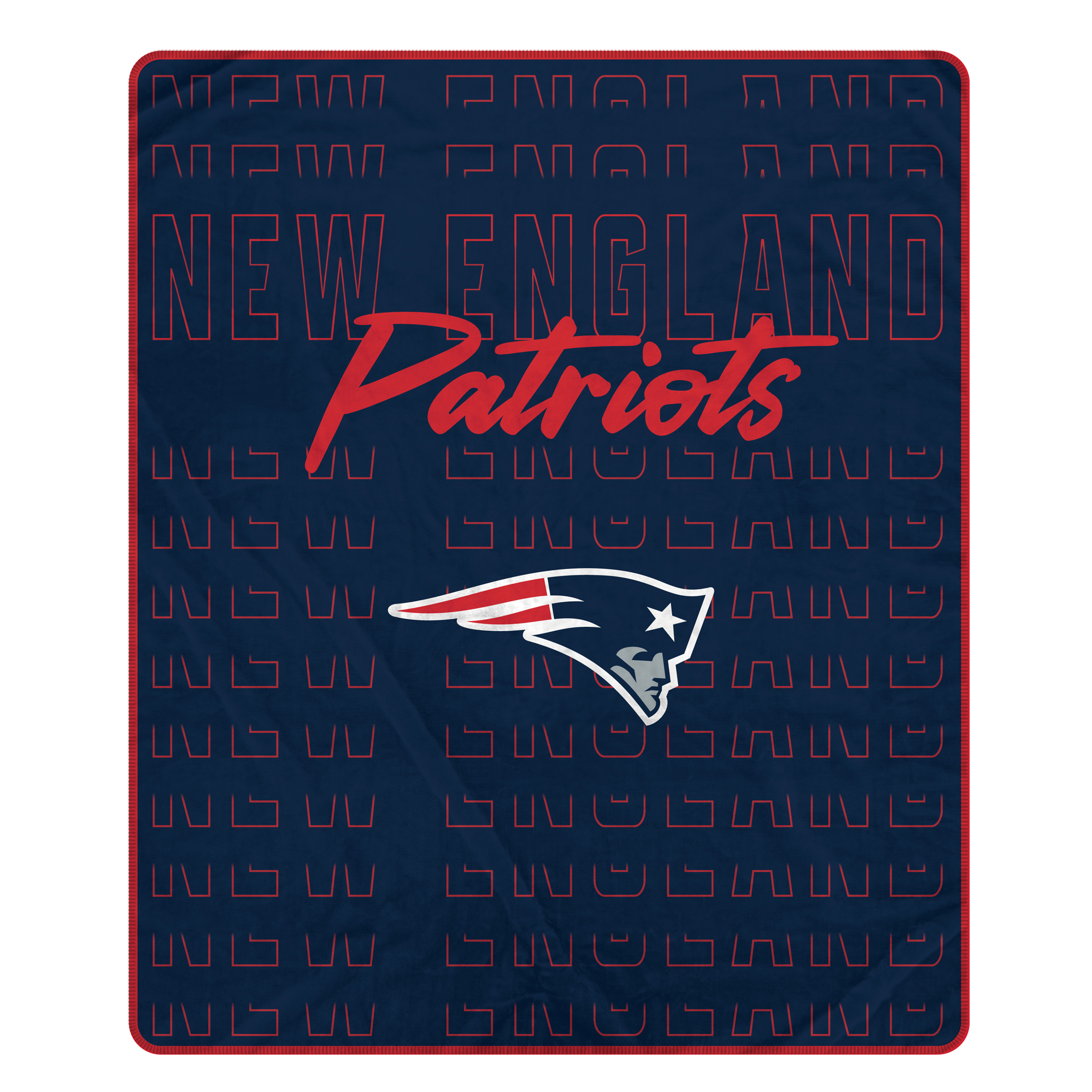 Pegasus New England Patriots Echo Script Fade 50" x 60" Ultra Soft Throw Blanket