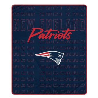 "Pegasus New England Patriots Echo Script Fade 50"" x 60"" Ultra Soft Throw Blanket"