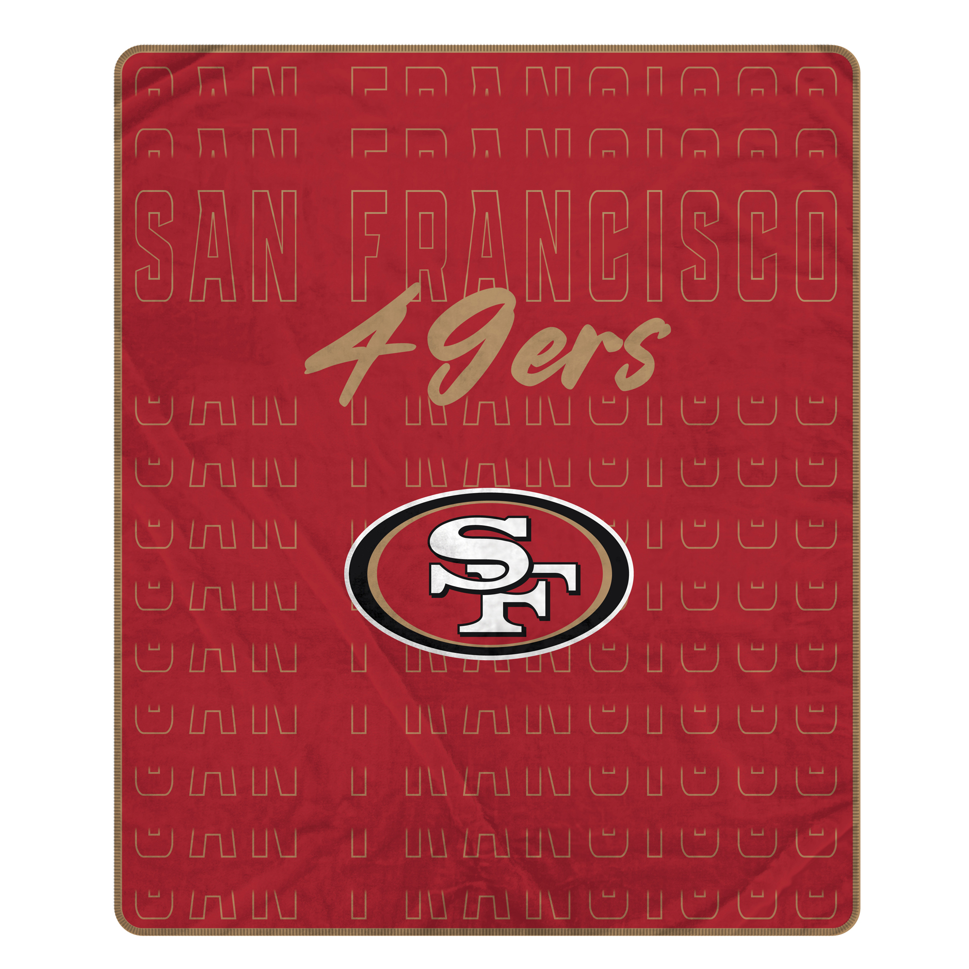 Pegasus San Francisco 49ers Echo Script Fade 50" x 60" Ultra Soft Throw Blanket
