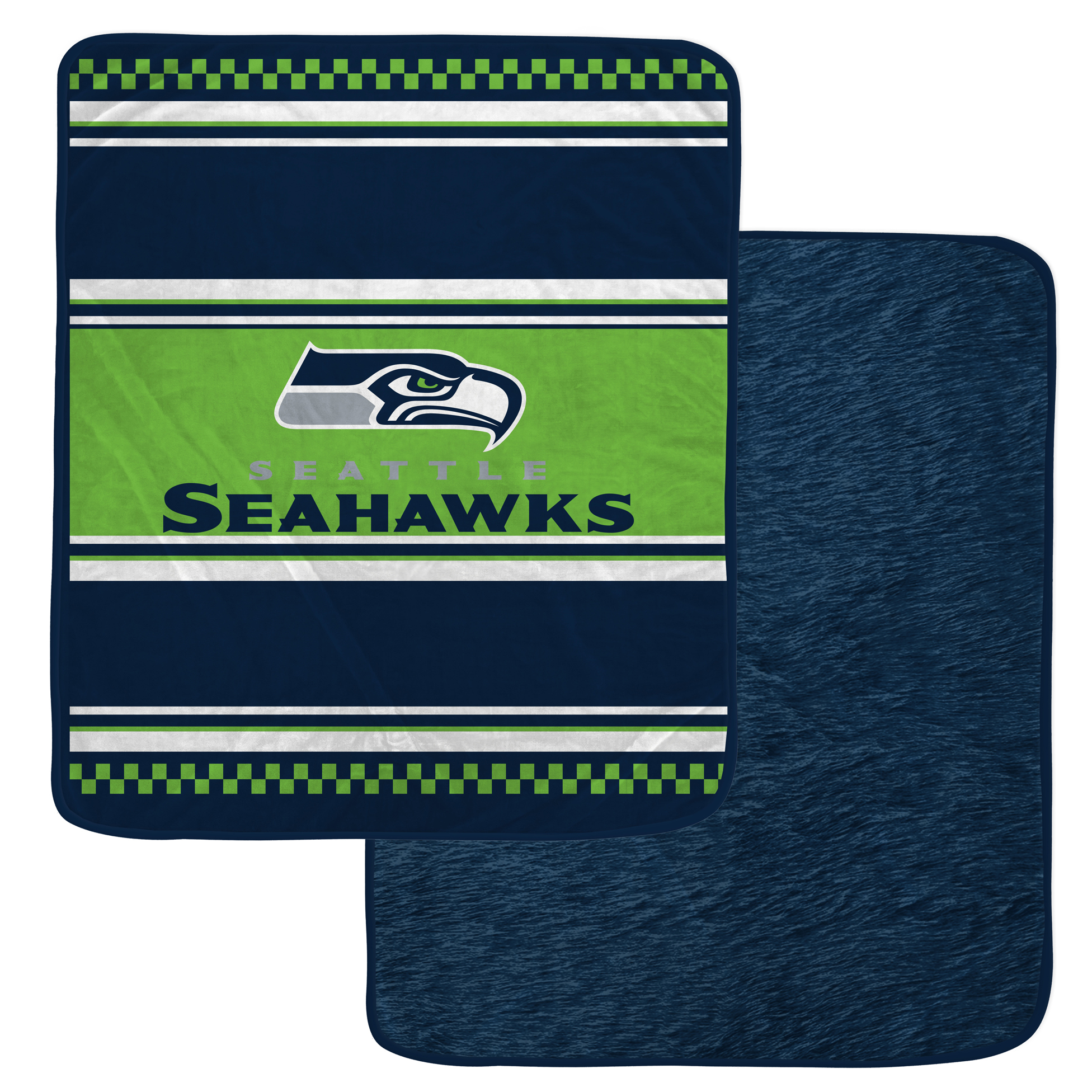 Pegasus Seattle Seahawks 60" x 70" Checkered Dash Faux Fur Blanket