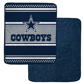 "Pegasus Dallas Cowboys 60"" x 70"" Checkered Dash Faux Fur Blanket"