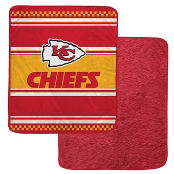 "Pegasus Kansas City Chiefs 60"" x 70"" Checkered Dash Faux Fur Blanket"