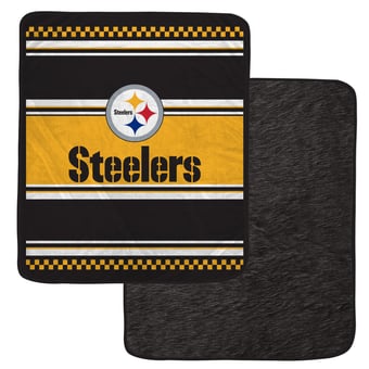 Pegasus Pittsburgh Steelers 60" x 70" Checkered Dash Faux Fur Blanket
