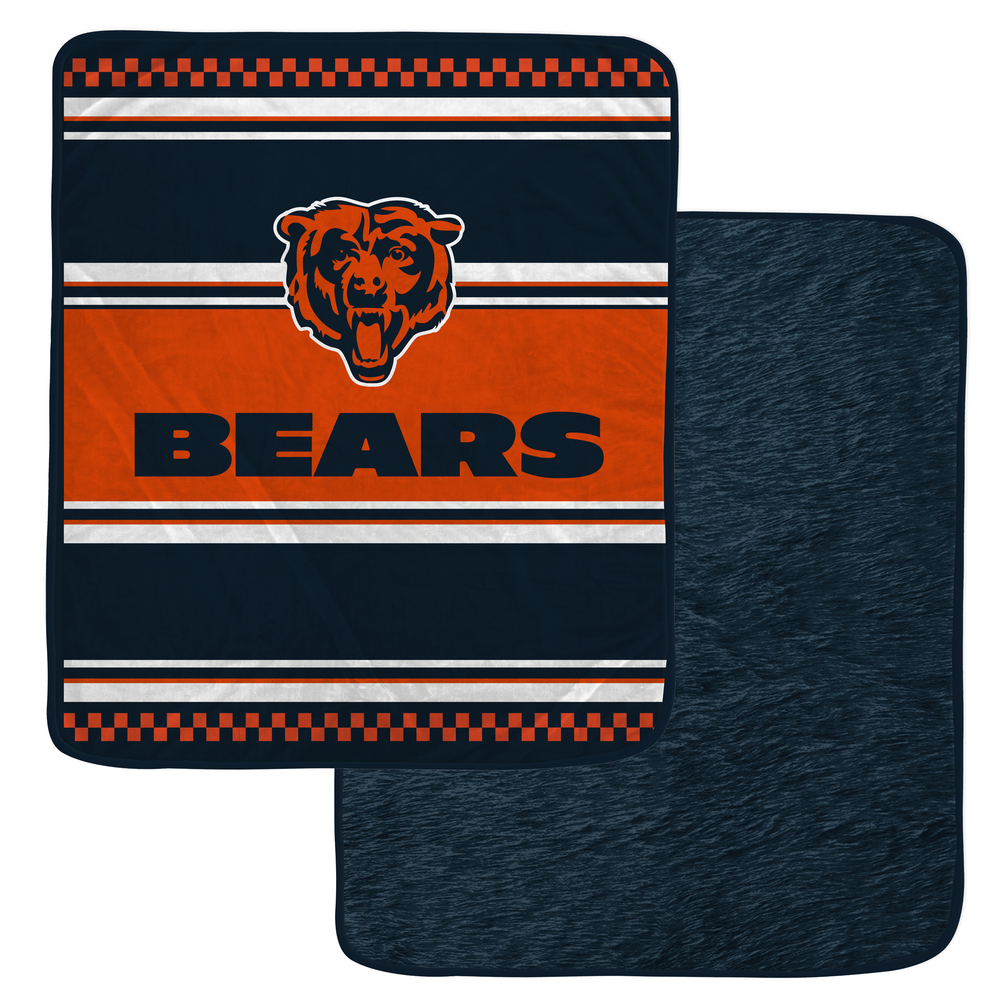Pegasus Chicago Bears 60" x 70" Checkered Dash Faux Fur Blanket