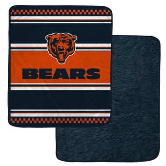 Pegasus Chicago Bears 60" x 70" Checkered Dash Faux Fur Blanket