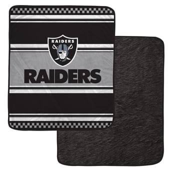 "Pegasus Las Vegas Raiders 60"" x 70"" Checkered Dash Faux Fur Blanket"