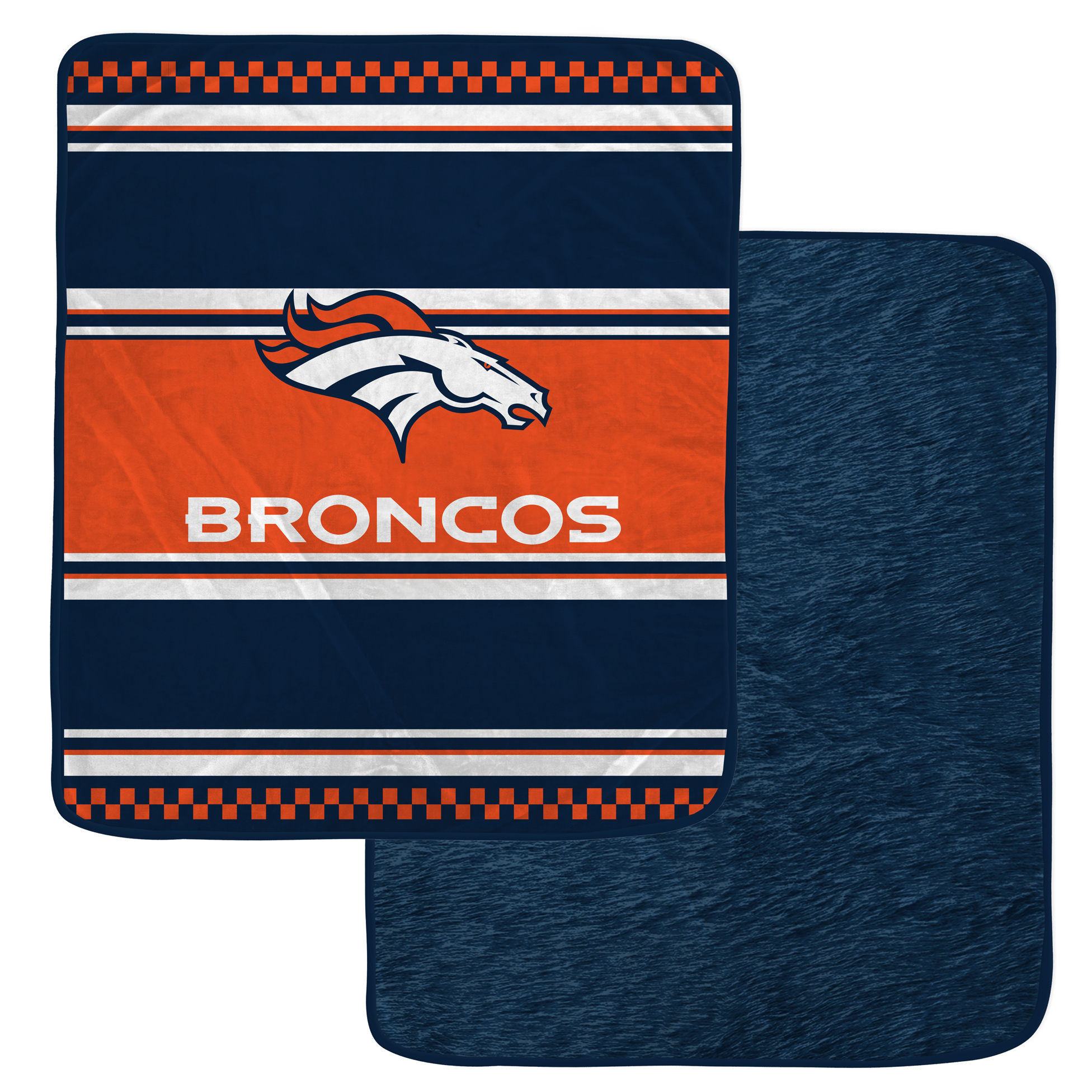 Pegasus Denver Broncos 60" x 70" Checkered Dash Faux Fur Blanket