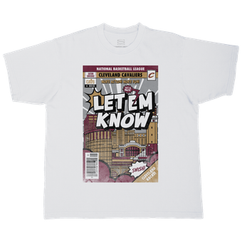 Unisex Stadium Essentials  White Cleveland Cavaliers Comic Book Cover Boxy T-Shirt