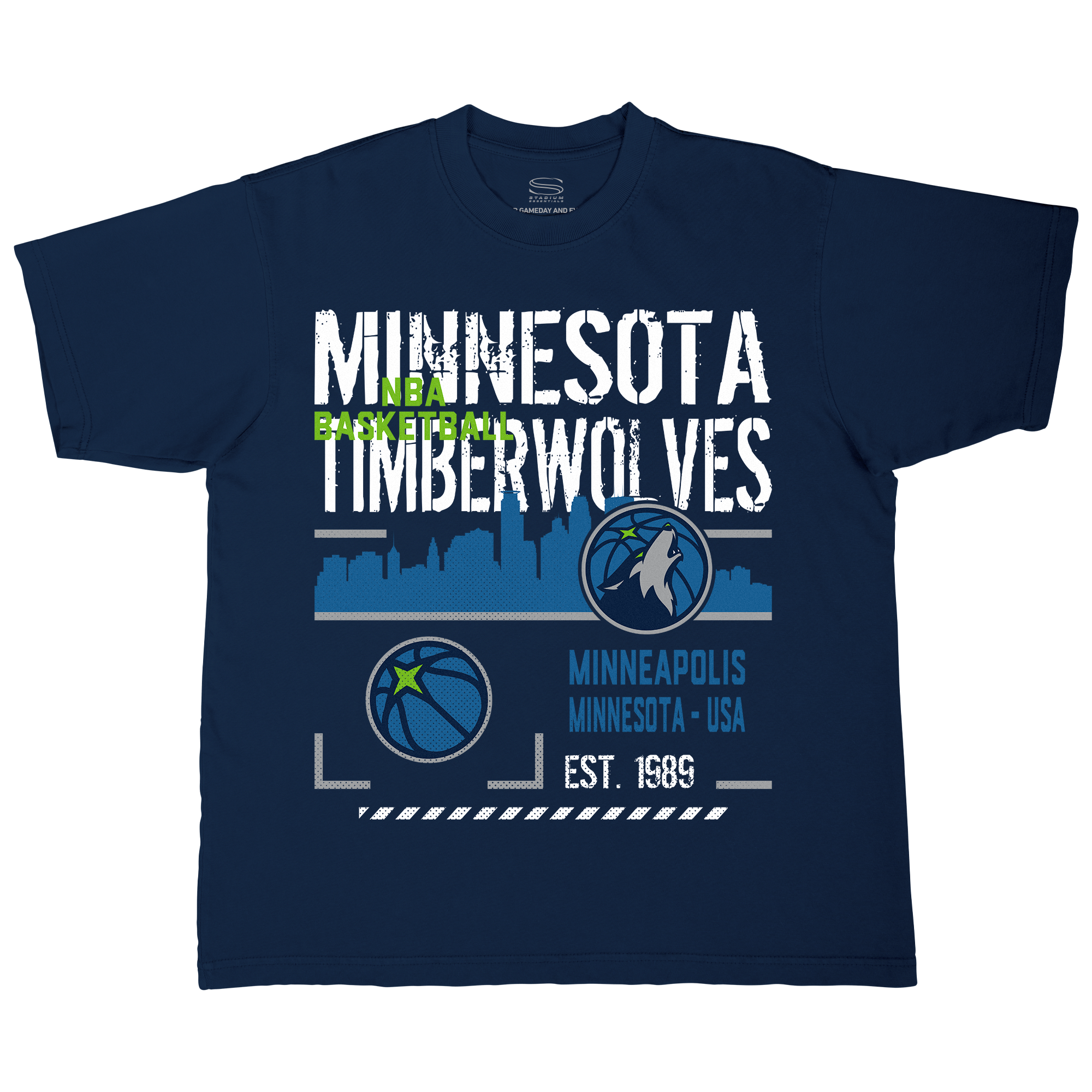 Unisex Stadium Essentials Navy Minnesota Timberwolves Hideout Boxy T-Shirt