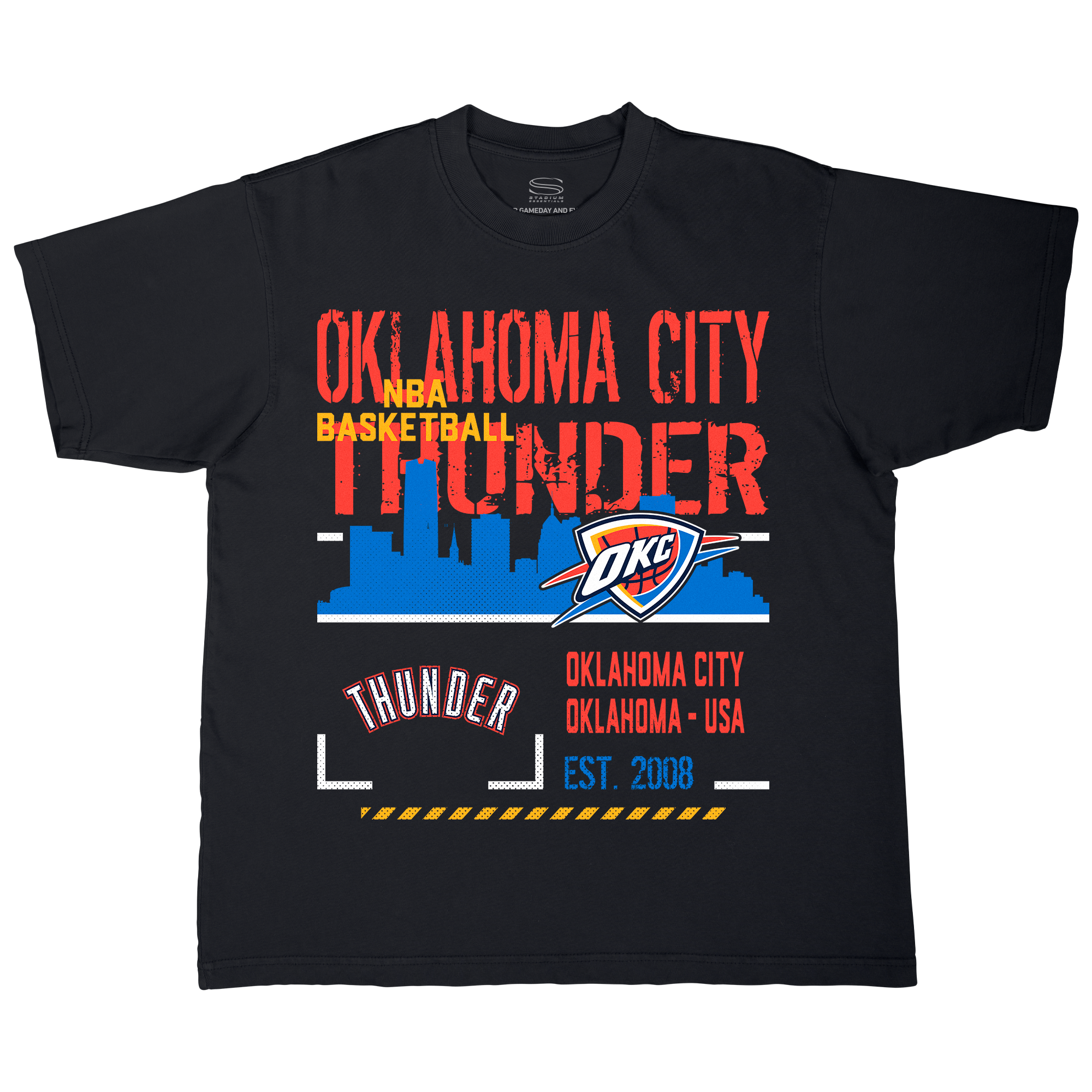Unisex Stadium Essentials Black Oklahoma City Thunder Hideout Boxy T-Shirt