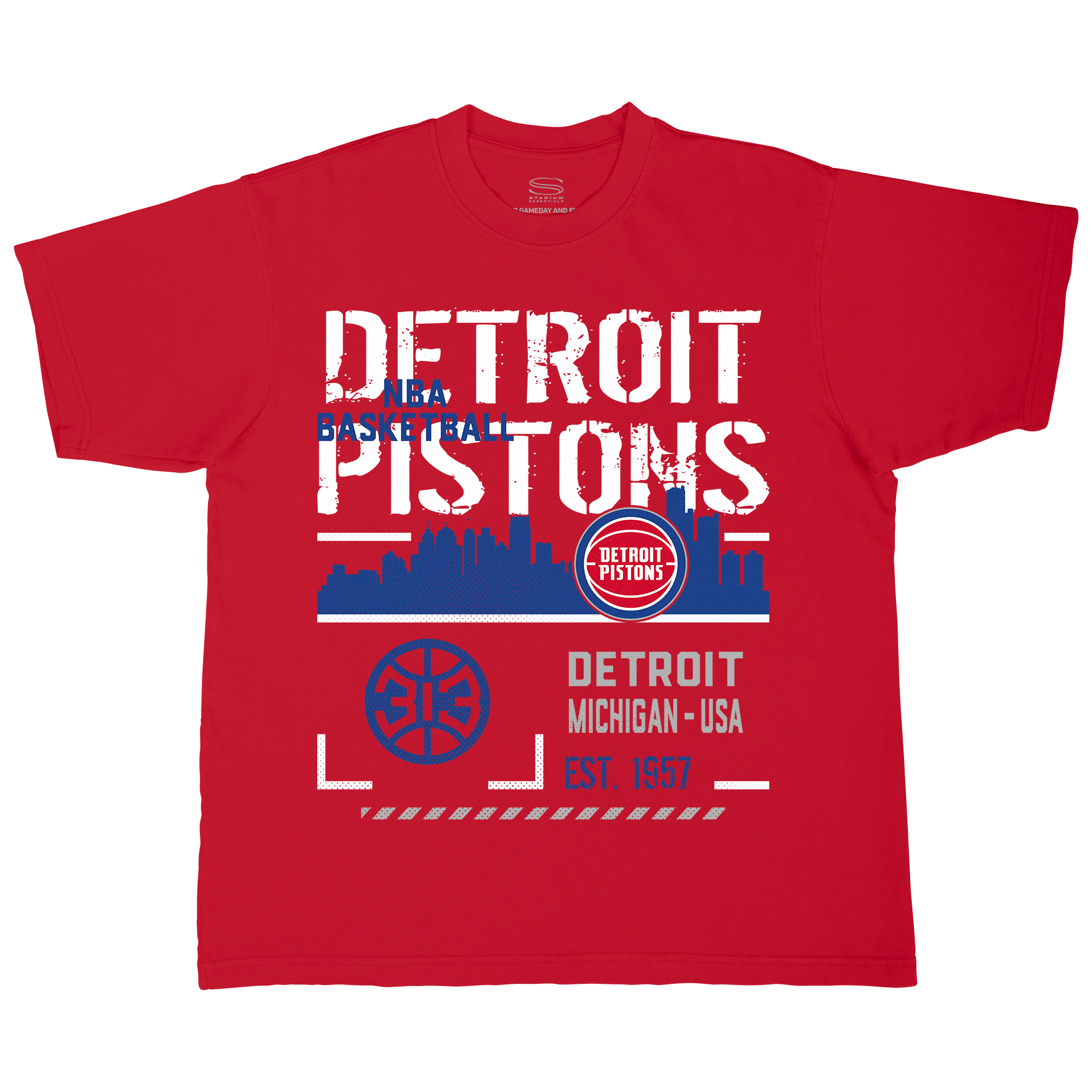Unisex Stadium Essentials Red Detroit Pistons Hideout Boxy T-Shirt