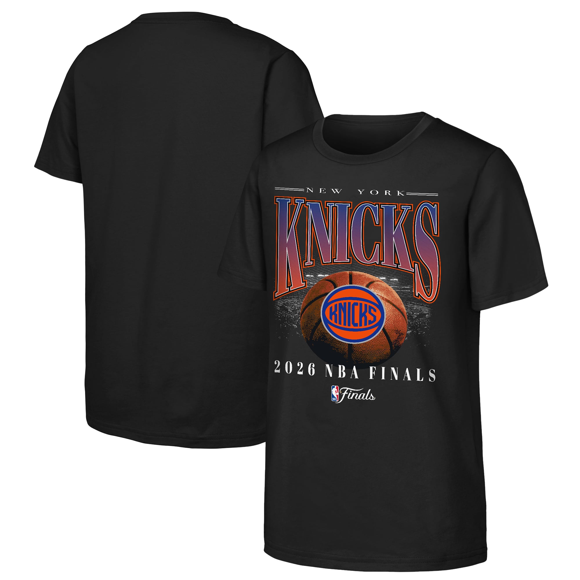 Youth Outerstuff Black New York Knicks 2026 NBA Finals Bold T-Shirt