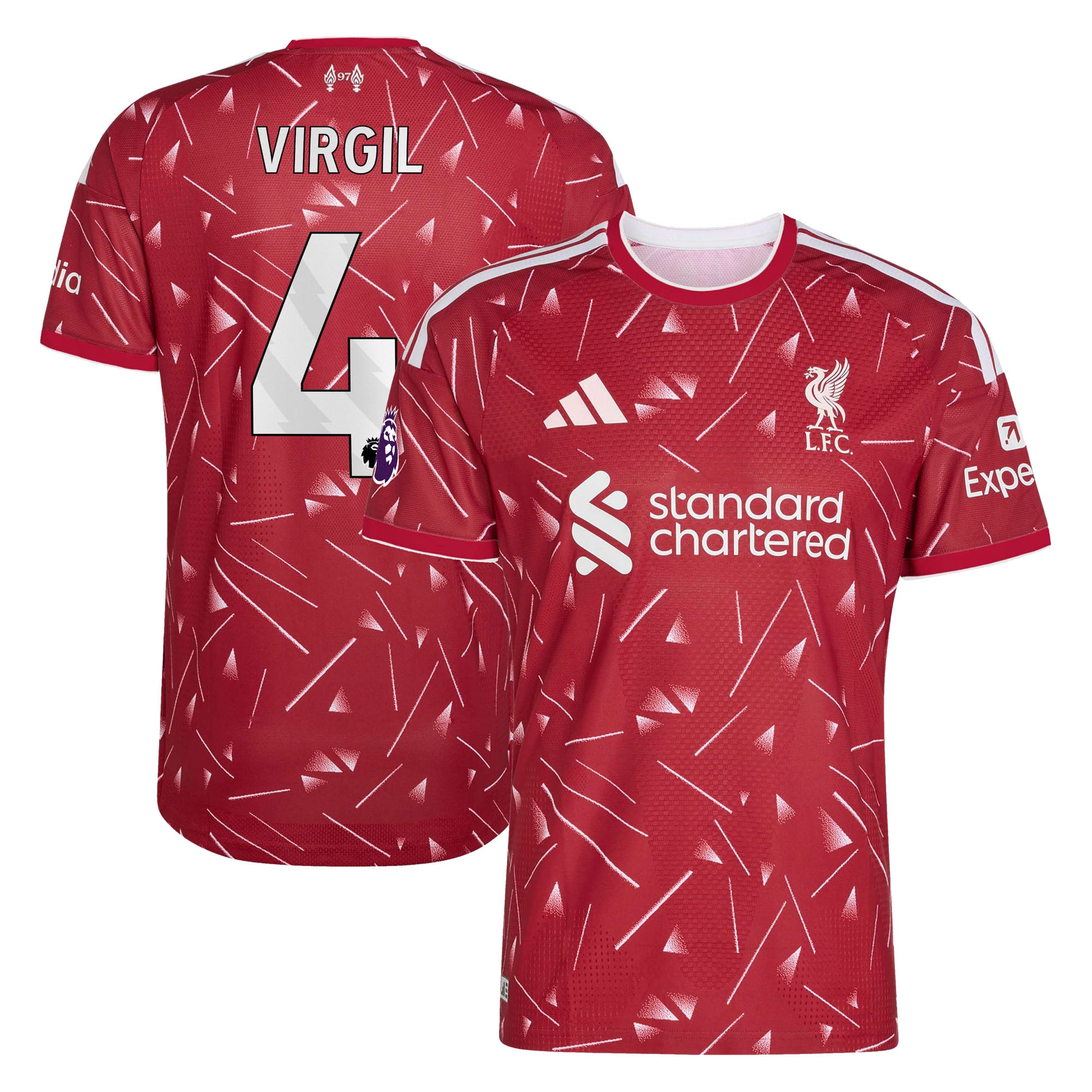 Men's adidas Virgil van Dijk Red Liverpool 2026/27 Home On-Field Authentic Jersey