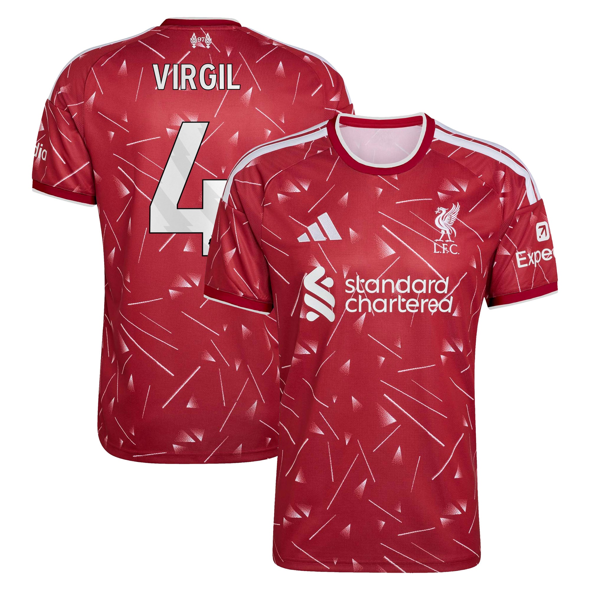 Men's adidas Virgil van Dijk Red Liverpool 2026/27 Home Replica Jersey