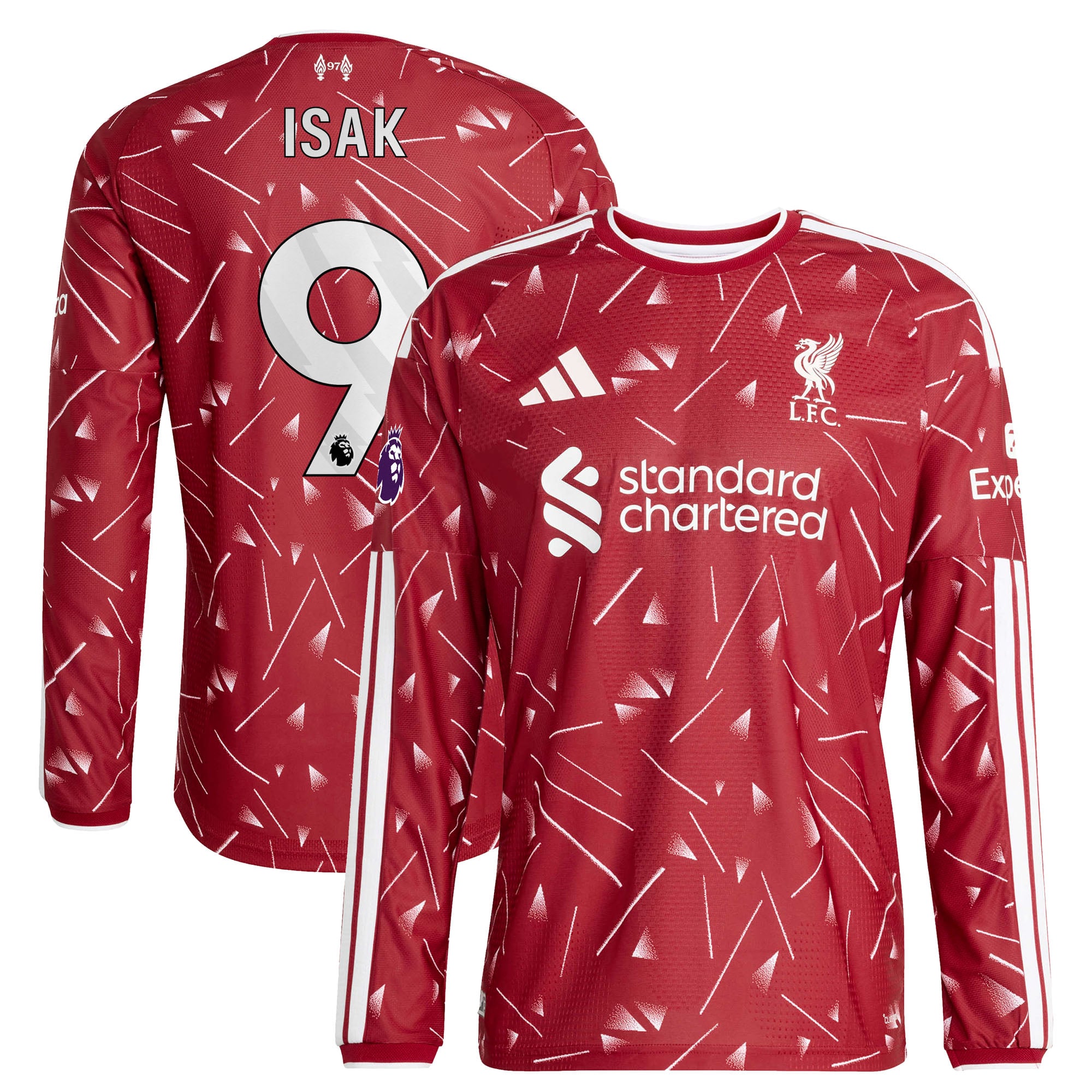 Men's adidas Alexander Isak Red Liverpool 2026/27 Home On-Field Authentic Long Sleeve Jersey