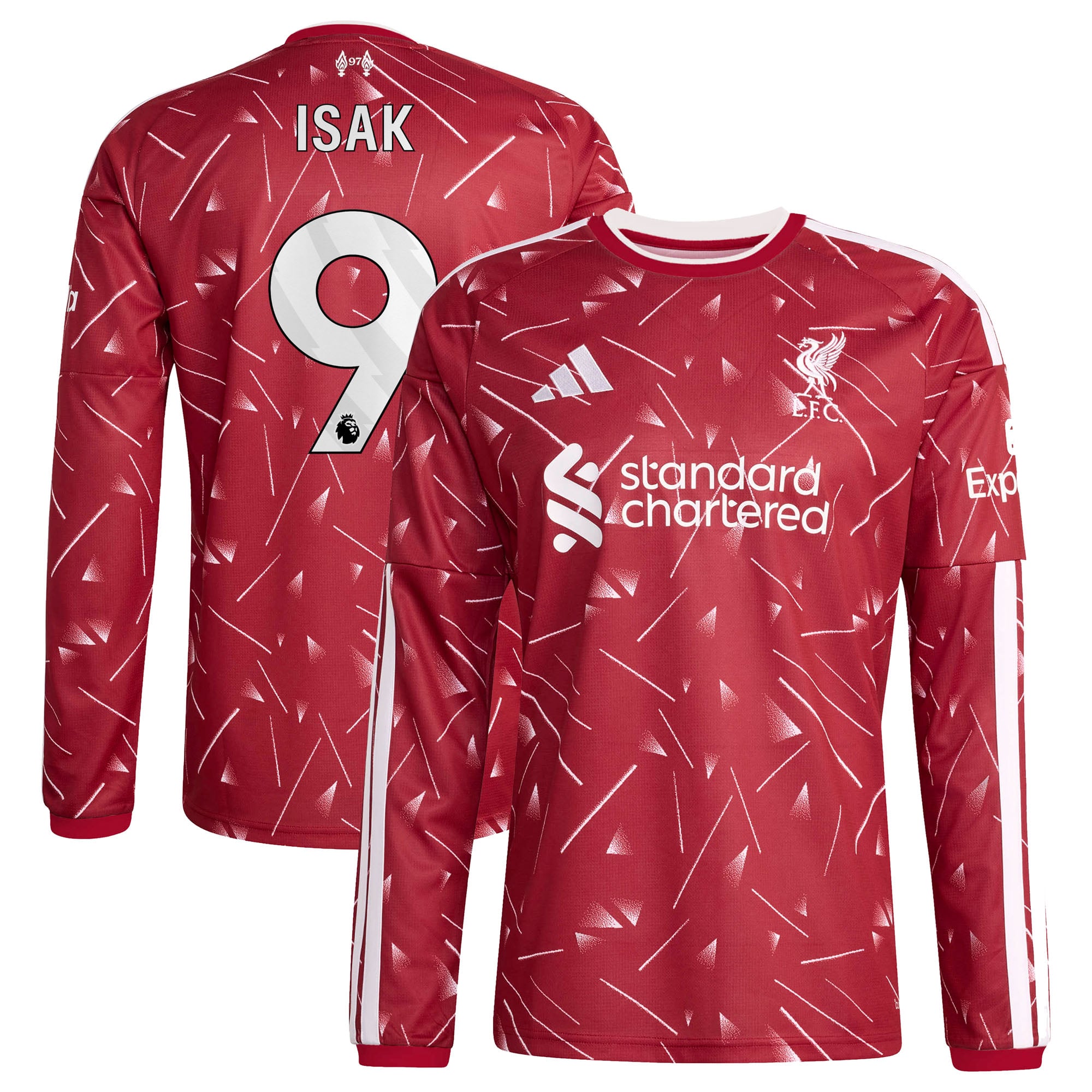 Men's adidas Alexander Isak Red Liverpool 2026/27 Home Replica Long Sleeve Jersey