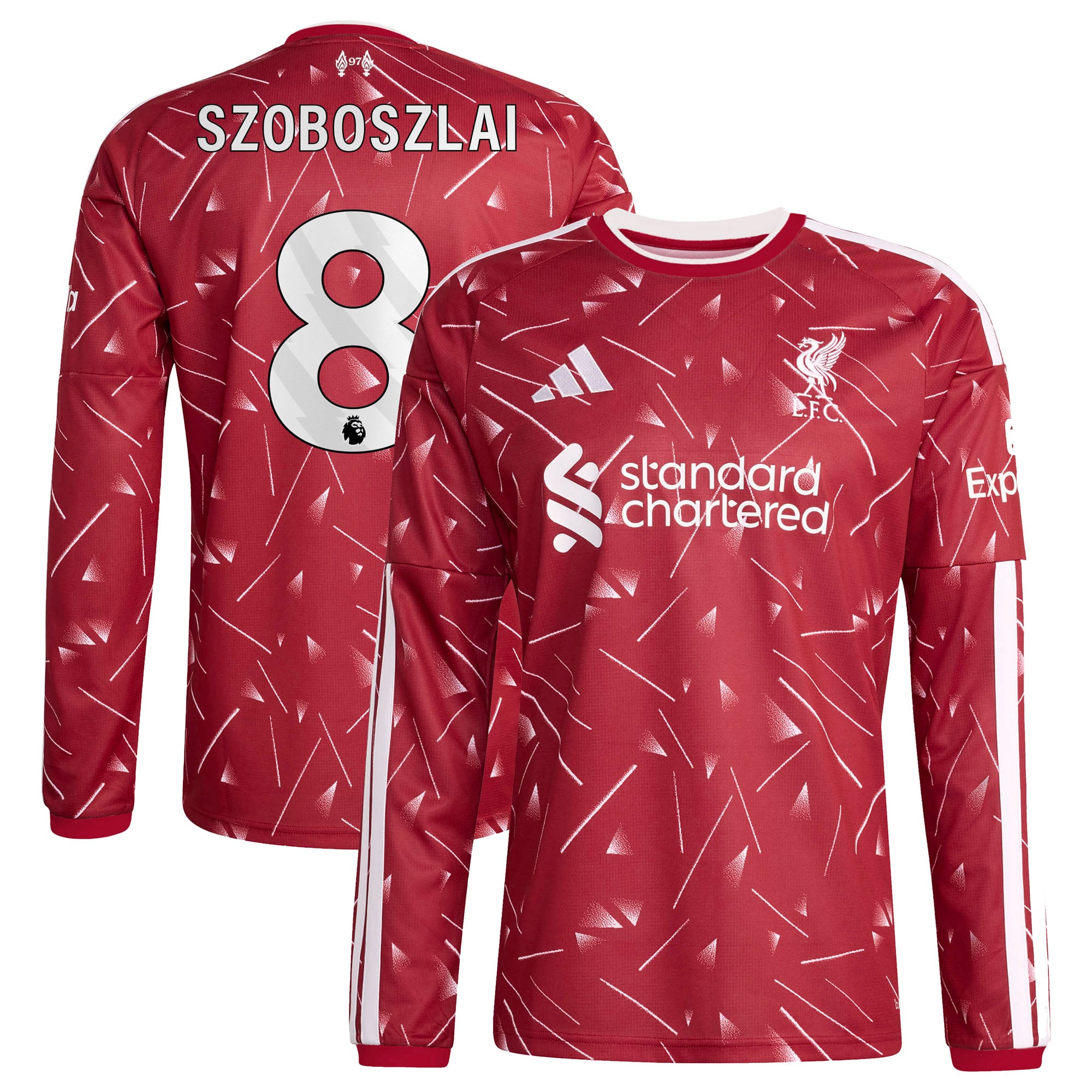 Men's adidas Dominik Szoboszlai Red Liverpool 2026/27 Home Replica Long Sleeve Jersey