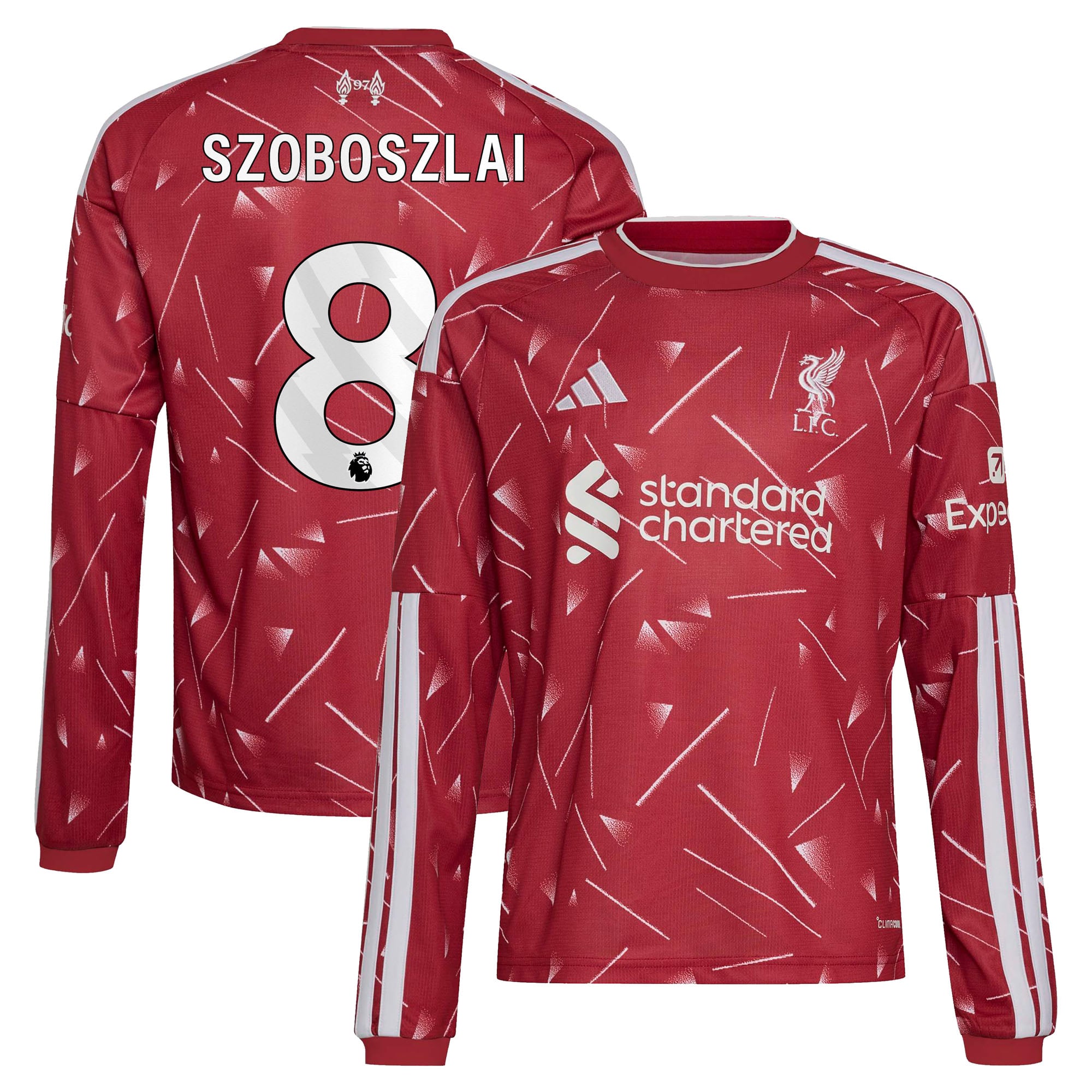 Youth adidas Dominik Szoboszlai Red Liverpool 2026/27 Home Replica Long Sleeve Jersey