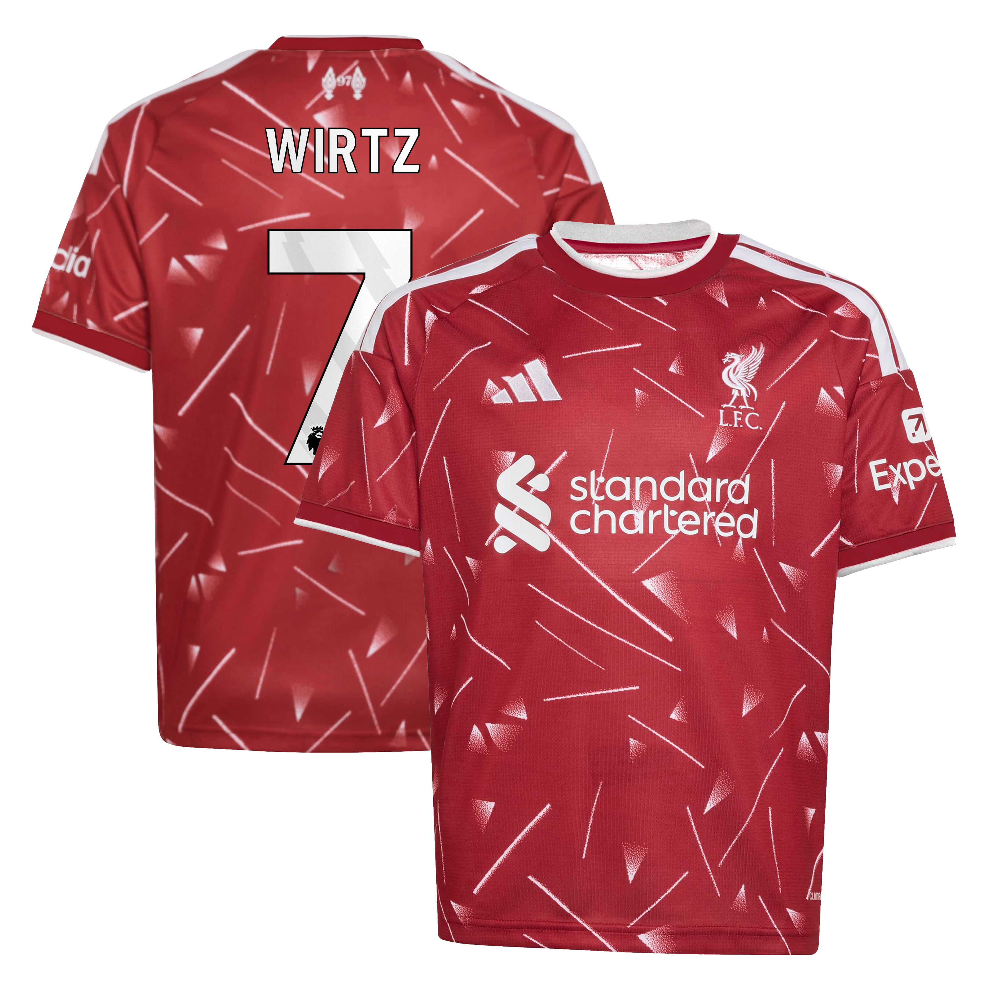 Youth adidas Florian Wirtz Red Liverpool 2026/27 Home Replica Jersey