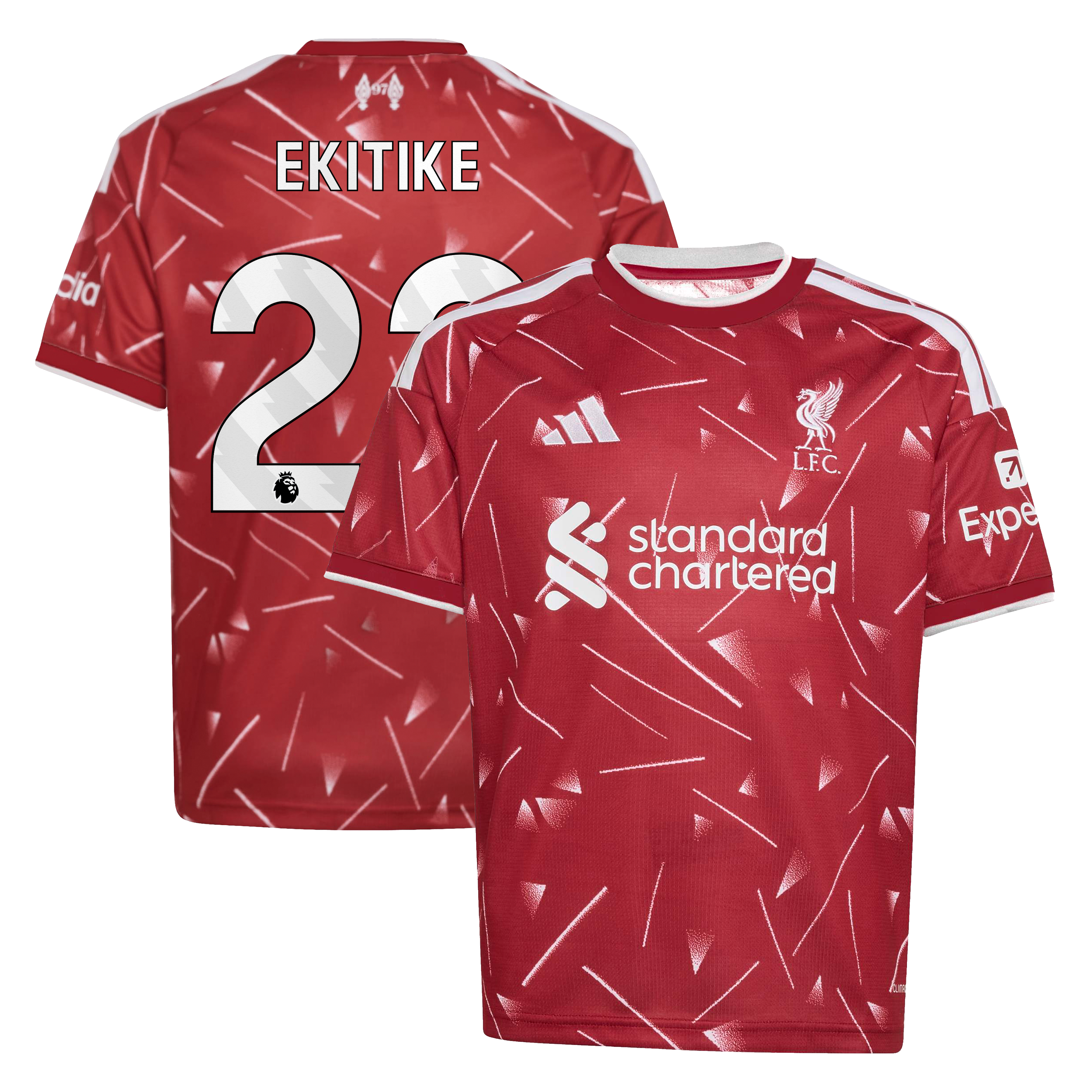 Youth adidas Hugo Ekitike Red Liverpool 2026/27 Home Replica Jersey