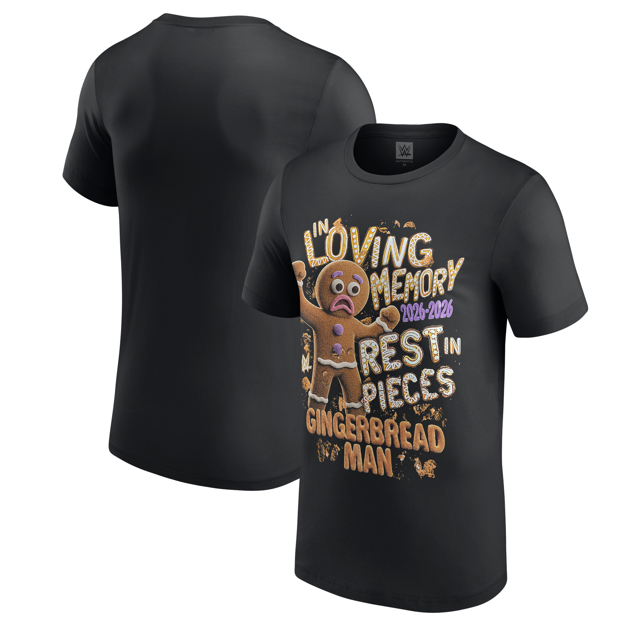 Men's Black Sami Zayn Gingerbread In Loving Memory T-Shirt