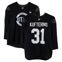 Ivans Kufterins Utah Mammoth Practice-Used #31 Black Jersey from the 2024-25 NHL Season
