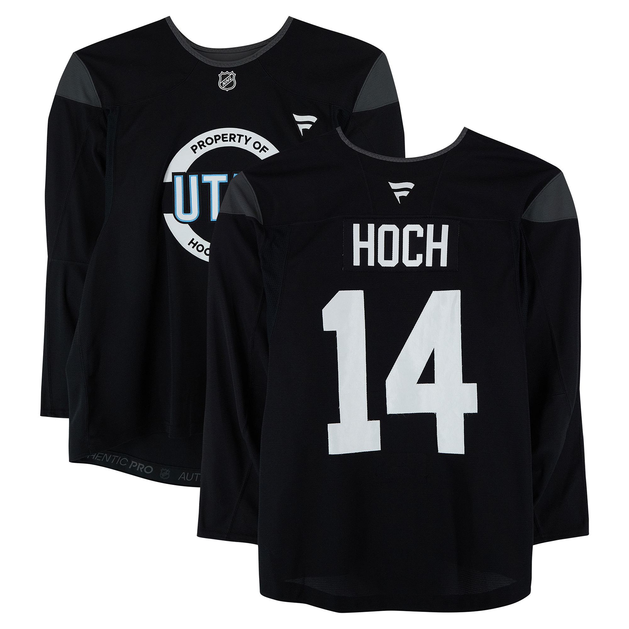 Stepan Hoch Utah Mammoth Practice-Used #14 Black Jersey from the 2024-25 NHL Season