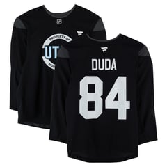 Artyom Duda Utah Mammoth Practice-Used #84 Black Jersey from the 2024-25 NHL Season