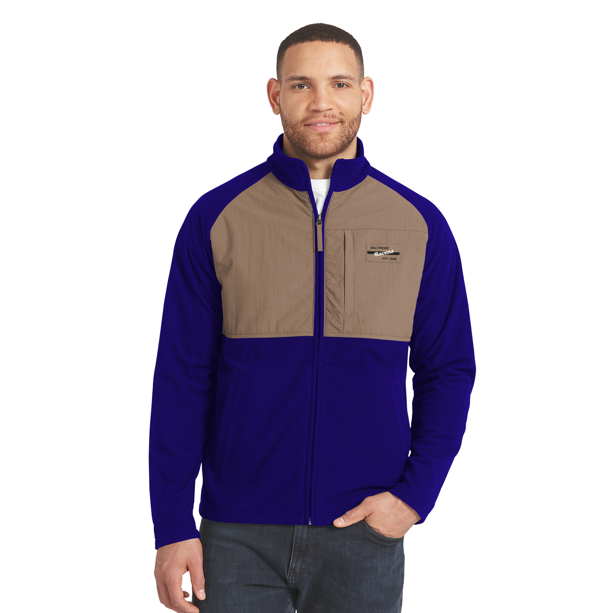 Men's Darius Rucker Collection by Fanatics  Purple/Tan Baltimore Ravens Full-Zip Raglan Jacket