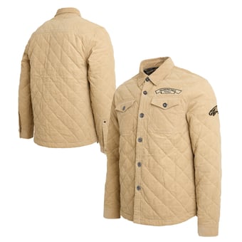 Men's Darius Rucker Collection by Fanatics Tan Philadelphia Eagles Button-Up Thin-Wale Corduroy Shacket