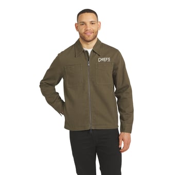 Men's Darius Rucker Collection by Fanatics Olive Kansas City Chiefs Brushed Canvas Full-Zip Jacket